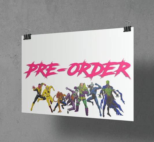 Wickomics Villain Montage Art Print