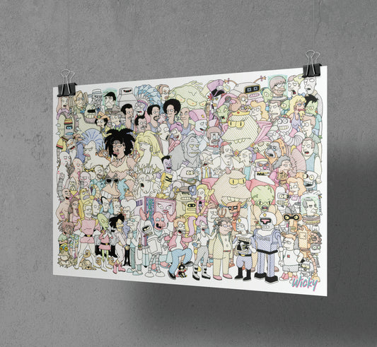 Wickyrama Montage Art Print