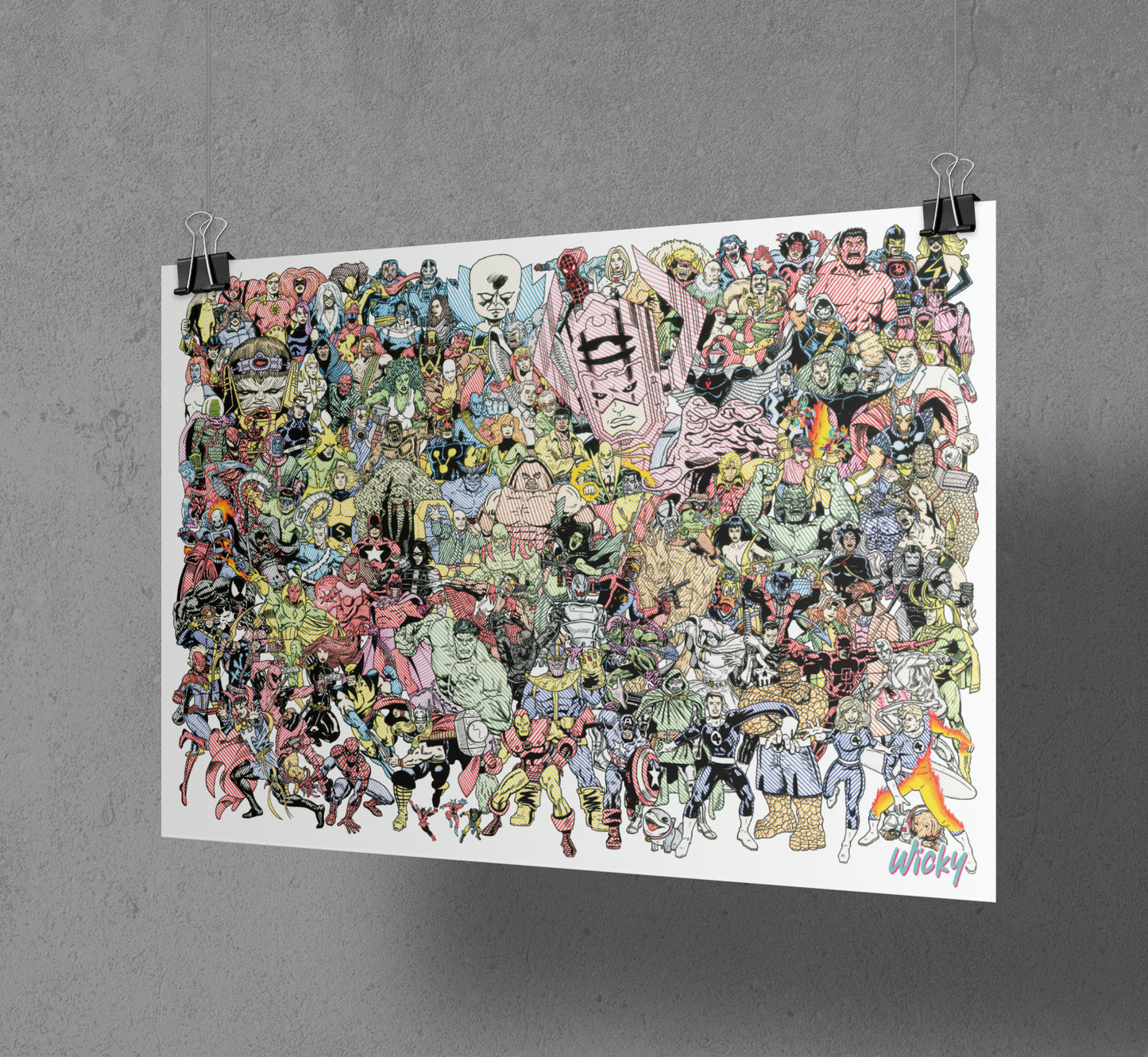 Wickyvel Montage Art Print