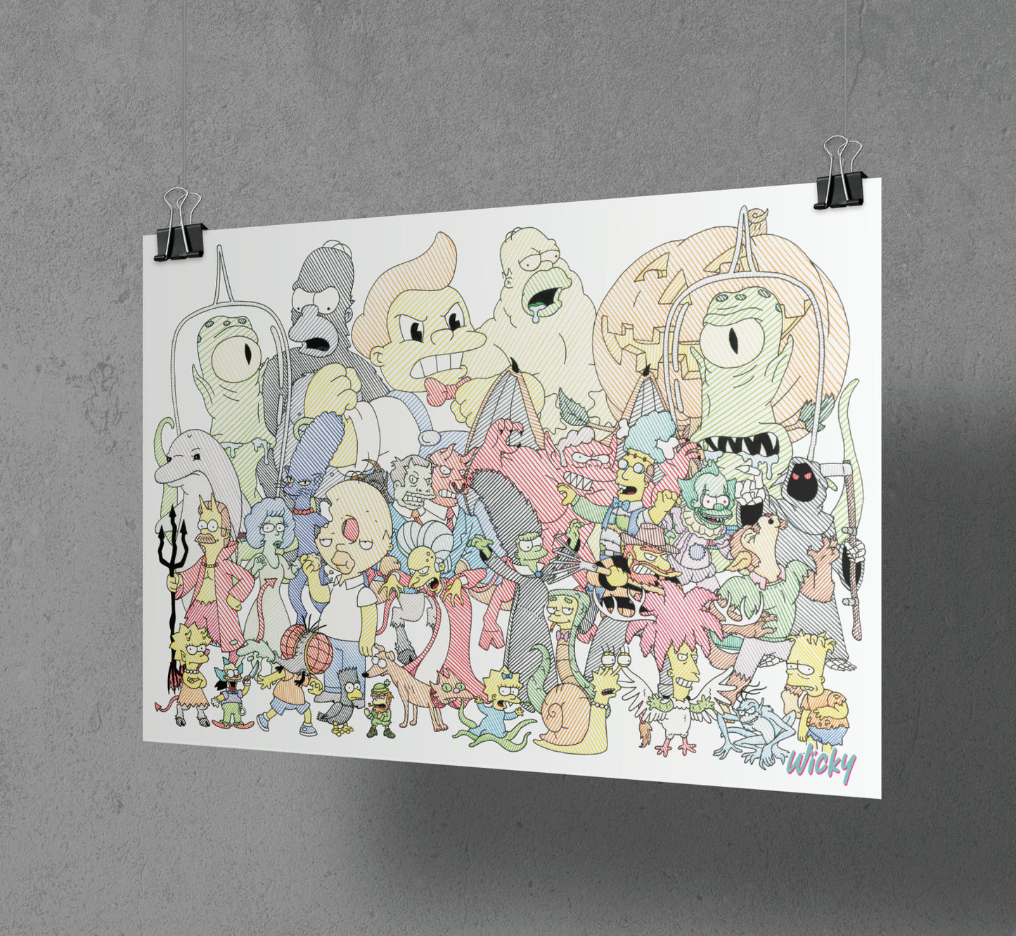 Wickysons Horror Montage Art Print